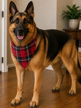 Red Black Plaid Bandana